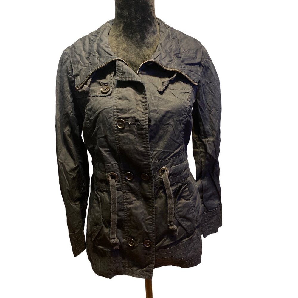 Armani Exchange Womens Jacket Black Size S Preppy Punk Lightweight 90s Goth Y2K